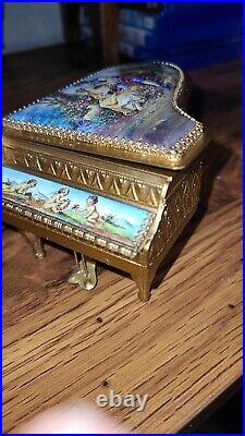 Reuge Grand Piano Music Box Made in Sainte Croix Switzerland pre-1900 era