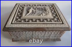 Reuge Incolay Music Box Stone Jewelry Vintage Sleeping Beauty Once Upon A Dream