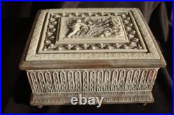 Reuge Incolay Music Box Stone Jewelry Vintage Sleeping Beauty Once Upon A Dream