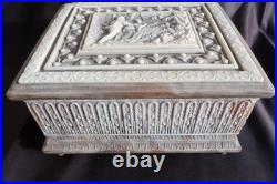 Reuge Incolay Music Box Stone Jewelry Vintage Sleeping Beauty Once Upon A Dream