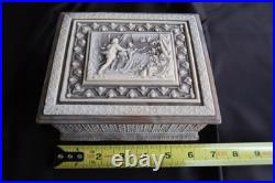 Reuge Incolay Music Box Stone Jewelry Vintage Sleeping Beauty Once Upon A Dream