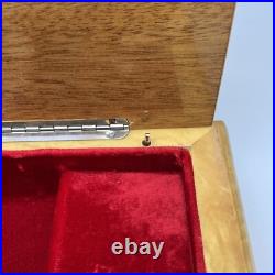 Reuge Inlaid Floral Jewelry/Music Box Italy withKey My Way Rectangular