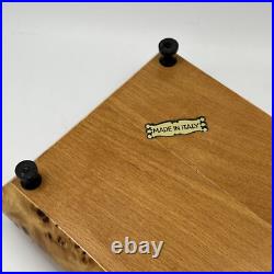 Reuge Inlaid Floral Jewelry/Music Box Italy withKey My Way Rectangular