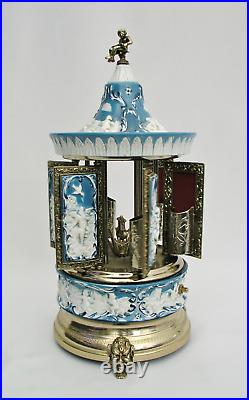 Reuge Italian Music Box Cigarette / Lipstick Mechanical Carousel Lara's Theme