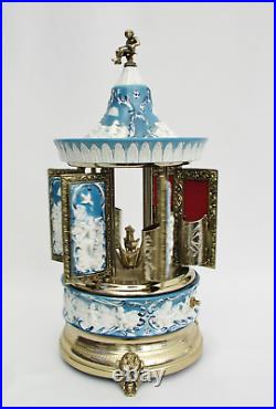 Reuge Italian Music Box Cigarette / Lipstick Mechanical Carousel Lara's Theme