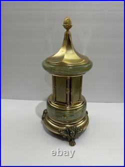 Reuge Lipstick Cigarette Holder Marble Italy Movement Music Box With Swan Reuge Lipstick Cigarette Holder Marble Italy Movement Music Box With Swan