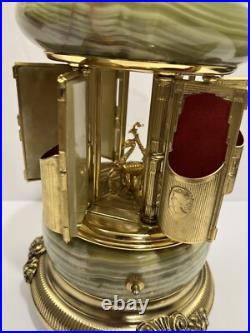 Reuge Lipstick Cigarette Holder Marble Italy Movement Music Box With Swan Reuge Lipstick Cigarette Holder Marble Italy Movement Music Box With Swan