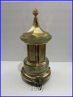 Reuge Lipstick Cigarette Holder Marble Italy Movement Music Box With Swan Reuge Lipstick Cigarette Holder Marble Italy Movement Music Box With Swan