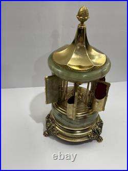 Reuge Lipstick Cigarette Holder Marble Italy Movement Music Box With Swan Reuge Lipstick Cigarette Holder Marble Italy Movement Music Box With Swan