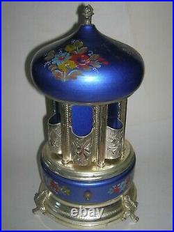 Reuge MUSIC BOX Lipstick or Cigarette Holder COMPARTMENTS OPEN & TURN! Italy
