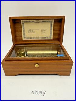 Reuge Music Box 4/50 Vienna Song Blue Danube Anniversary Swiss Sainte Croix/Mint