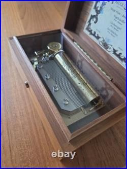 Reuge Music Box 50 Note Magic Flute Mozart With Walnut Box Made In Switzerland