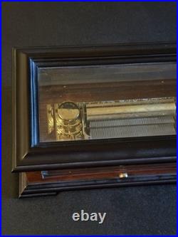 Reuge Music Box 72 Note 3 Tune Vivaldi Four Seasons CH 3/72 Burl Wood Glass Top