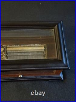 Reuge Music Box 72 Note 3 Tune Vivaldi Four Seasons CH 3/72 Burl Wood Glass Top