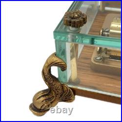 Reuge Music Box CH3/72 3729 Turkish March Glass Case Made in Switzerland Working