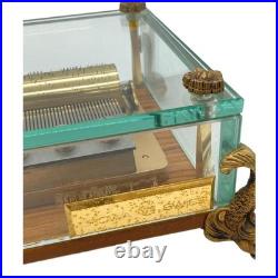 Reuge Music Box CH3/72 3729 Turkish March Glass Case Made in Switzerland Working