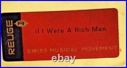 Reuge Music Box Fiddler On The Roof If I Were A Rich Man 7 H x 5.5 W