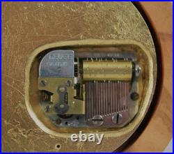 Reuge Music Box Huddersfield Fusee Pocket Watch Rabbit Skull Alice in Wonderland