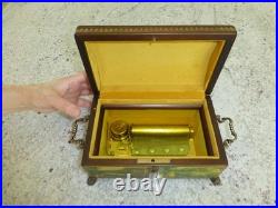 Reuge Music Box Swiss Movement 50Key 4Songs Play The Sound of Music & More