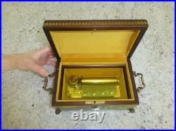 Reuge Music Box Swiss Movement 50Key 4Songs Play The Sound of Music & More