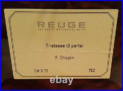 Reuge Music Exclusive 3.72 Note Music Box Tristesse (3 Parts) F. Chopin