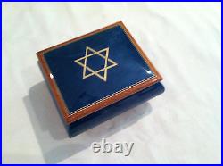 Reuge Music Star Of David Musical Jewelry Box-18 Nt Reuge Movement