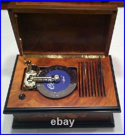 Reuge Music Treasure Chest 4-1/2 Disc Movement Music Box With Set of Six Discs