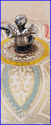 Reuge Music box carousel lipstick Swiss movement 50s/60s, Italy