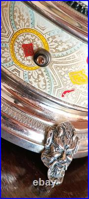 Reuge Music box carousel lipstick Swiss movement 50s/60s, Italy