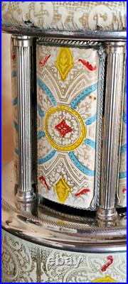 Reuge Music box carousel lipstick Swiss movement 50s/60s, Italy