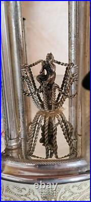 Reuge Music box carousel lipstick Swiss movement 50s/60s, Italy