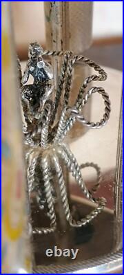 Reuge Music box carousel lipstick Swiss movement 50s/60s, Italy