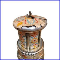 Reuge Music box carousel lipstick Swiss movement 50s/60s, Not Working & No Music