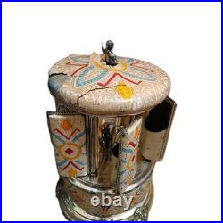 Reuge Music box carousel lipstick Swiss movement 50s/60s, Not Working & No Music