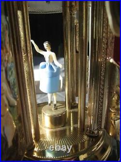 Reuge Romance Carousel Music Box Cigarette Lipstick Holder Ballerina Italy