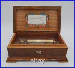 Reuge Sainte Croix Music Box Includes Original Box Footed Inlaid 37278 CH3/72