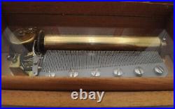 Reuge Sainte Croix Music Box Includes Original Box Footed Inlaid 37278 CH3/72