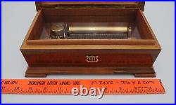 Reuge Sainte Croix Music Box Includes Original Box Footed Inlaid 37278 CH3/72