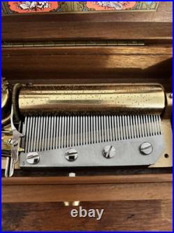 Reuge Sainte Croix Music Box Switzerland Ch 4/50 4 Songs Works Wonderfully