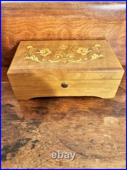 Reuge Sainte Croix Music Box Switzerland Ch 4/50 4 Songs Works Wonderfully