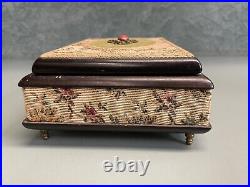 Reuge Sainte Croix Switzerland Music Box 3 Songs in Excellent working Condition