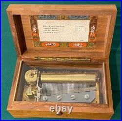 Reuge Sainte Croix Switzerland Swiss Music Box 4/50 Strauss 4 Songs 50 Note