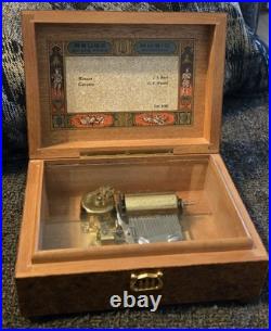 Reuge Sainte Croix Switzerland Wooden Music Box, works