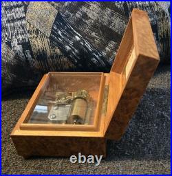 Reuge Sainte Croix Switzerland Wooden Music Box, works