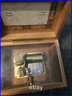 Reuge Sainte Croix Switzerland Wooden Music Box, works