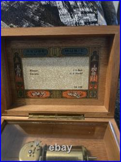 Reuge Sainte Croix Switzerland Wooden Music Box, works