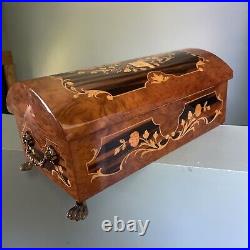 Reuge Swiss Inlay Wood Dome Top Italian Music Box Can't Help Falling In Love