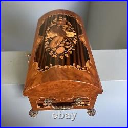 Reuge Swiss Inlay Wood Dome Top Italian Music Box Can't Help Falling In Love