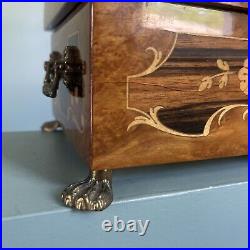 Reuge Swiss Inlay Wood Dome Top Italian Music Box Can't Help Falling In Love