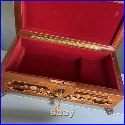 Reuge Swiss Inlay Wood Dome Top Italian Music Box Can't Help Falling In Love